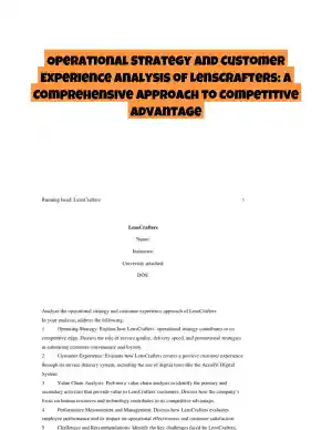 Operational Strategy and Customer Experience Analysis of LensCrafters: A Comprehensive Approach to Competitive Advantage