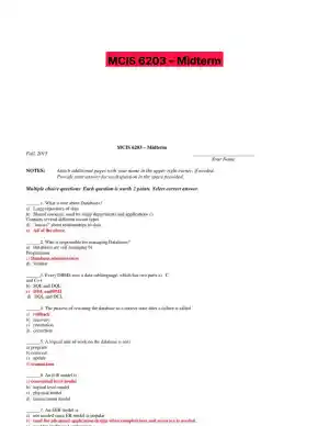 MCIS 6203 � Midterm
