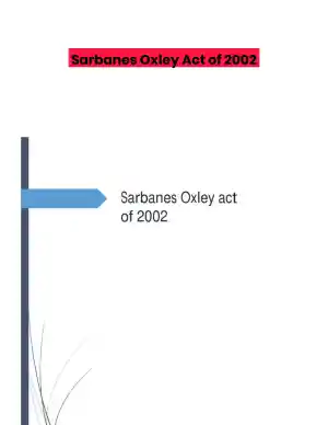 Sarbanes Oxley Act of 2002