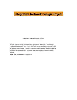 Integrative Network Design Project