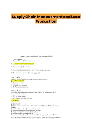 Supply Chain Management and Lean Production
