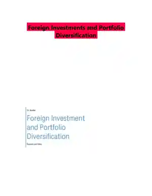 Foreign Investments and Portfolio Diversification