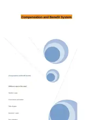 Compensation and Benefit System