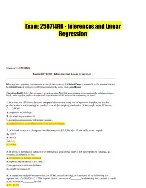 Exam: 250714RR - Inferences and Linear Regression