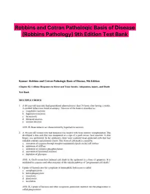 Robbins and Cotran Pathologic Basis of Disease (Robbins Pathology) 9th Edition Test Bank