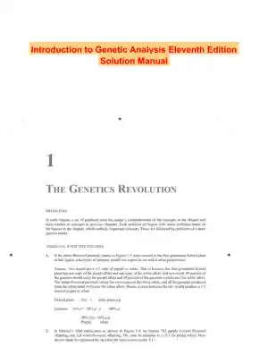 Introduction to Genetic Analysis Eleventh Edition Solution Manual