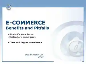 E-Commerce Benefits And Pitfalls