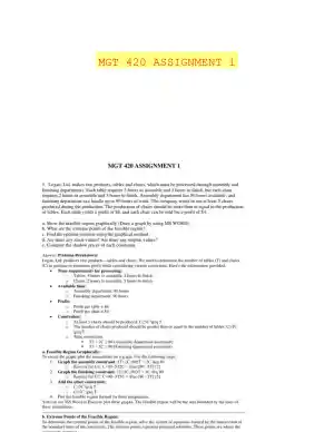 MGT 420 ASSIGNMENT 1