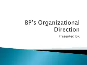 Bp�s Organizational Direction