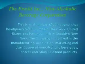 The Freshi Inc.: Non-Alcoholic Beverage Corporation