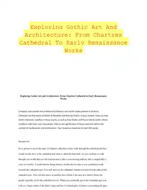 Exploring Gothic Art And Architecture: From Chartres Cathedral To Early Renaissance Works