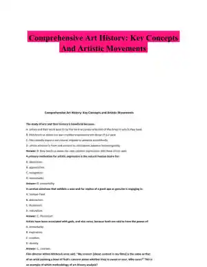 Comprehensive Art History: Key Concepts And Artistic Movements