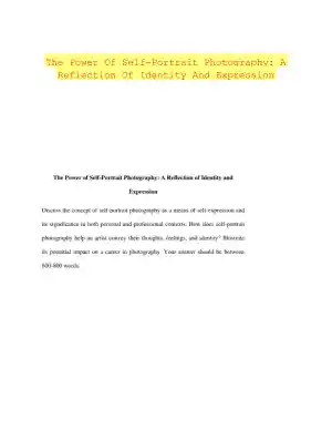 The Power Of Self-Portrait Photography: A Reflection Of Identity And Expression