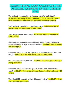 2024 RYANAIR Final Exam with Answers (327 Solved Questions)