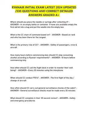 2024 RYANAIR Initial Exam with Answers (330 Solved Questions)