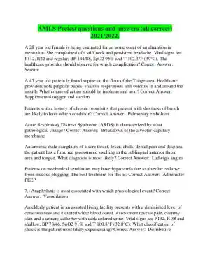 2021-2022 AMLS Pretest Practice Exam with Answers (50 Solved Questions)