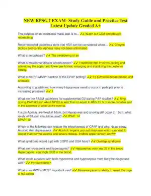 New RPSGT Exam - Study Guide and Practice test with Answers (999 Solved Questions)