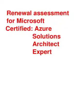 Renewal assessment for Microsoft Certified: Azure Practice Exam with Answers (40 Solved Questions)