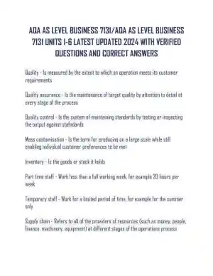 2024 AQA Management Practice Exam With Answers (209 Solved Questions)