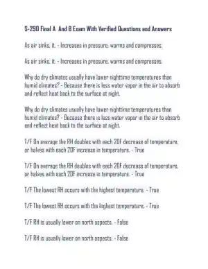 S290 Final A and B Practice Exam With Answers (224 Solved Questions)