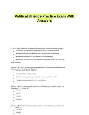 Political Science Practice Exam With Answers (35 Solved Questions)