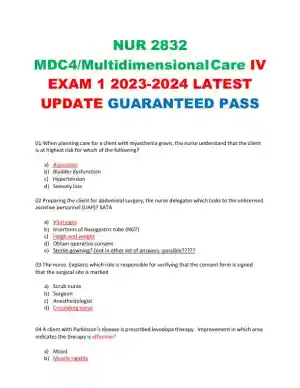 2023 ATI RN Medical Surgical Nursing Protected Exam With Answers (70 Solved Questions)