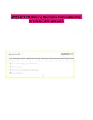 2023 ATI PN Nursing Diagnosis Comprehensive, Predictor With Answers (54 Solved Questions)