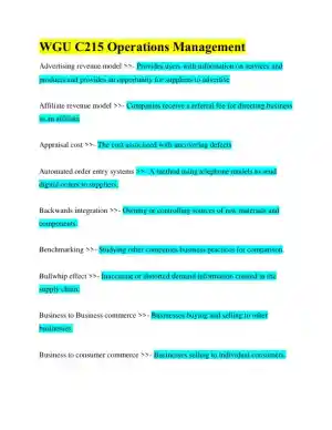 WGU Management Practice Exam With Answers (130 Solved Questions)