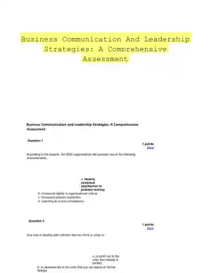 Business Communication And Leadership Strategies: A Comprehensive Assessment