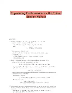 Engineering Electromagnetics, 8th Edition Solution Manual