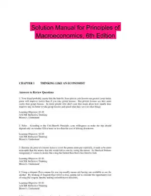 Solution Manual for Principles of Macroeconomics, 6th Edition