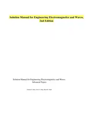 Solution Manual for Engineering Electromagnetics and Waves, 2nd Edition