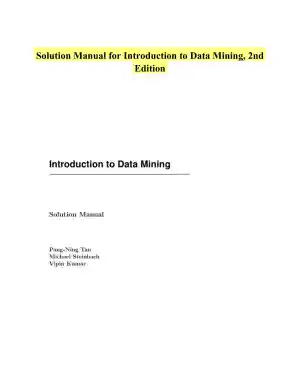 Solution Manual for Introduction to Data Mining, 2nd Edition
