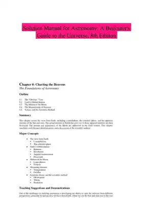 Solution Manual for Astronomy: A Beginner's Guide to the Universe, 8th Edition