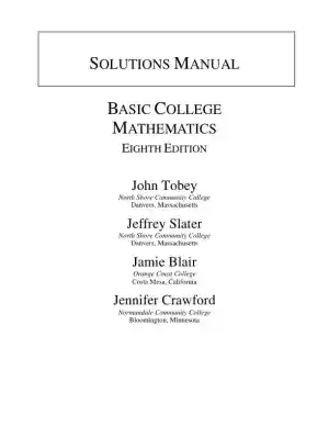 Solution Manual for Basic College Mathematics, 8th Edition