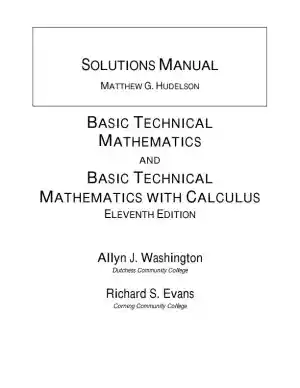 Solution Manual for Basic Technical Mathematics, 11th Edition
