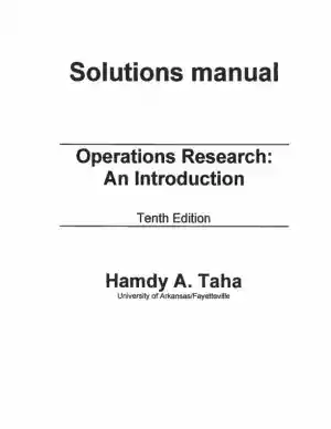 Solution Manual for Operations Research: An Introduction, 10th Edition