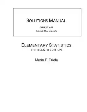 Solution Manual for Elementary Statistics, 13th Edition
