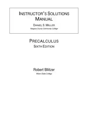 Solution Manual for Precalculus, 6th Edition