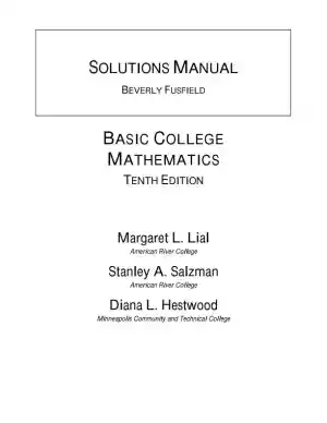Solution Manual for Basic College Mathematics, 10th Edition