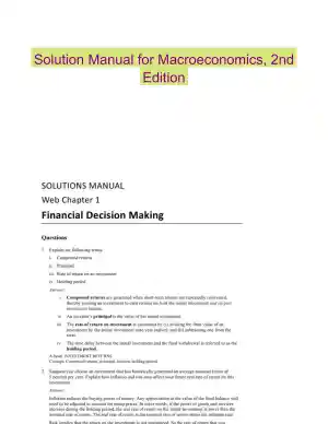Solution Manual for Macroeconomics, 2nd Edition