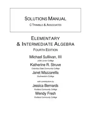 Solution Manual for Elementary and Intermediate Algebra, 4th Edition