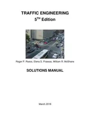 Solution Manual for Traffic Engineering, 5th Edition