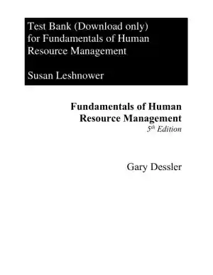 Test Bank for Fundamentals of Human Resource Management, 5th Edition