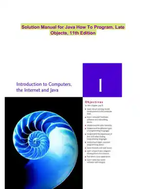 Solution Manual for Java How To Program, Late Objects, 11th Edition