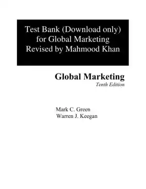 Test Bank for Global Marketing   , 10th Edition