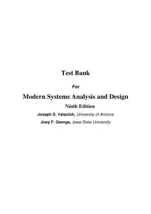 Test Bank for Modern Systems Analysis And Design, 9th Edition