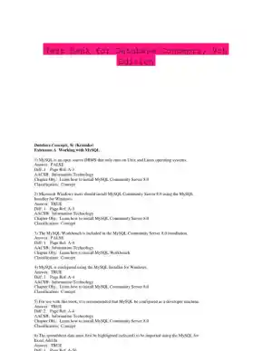 Test Bank for Database Concepts, 9th Edition