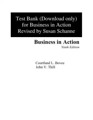 Test Bank for Business in Action, 9th Edition
