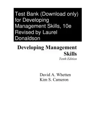 Test Bank for Developing Management Skills, 10th Edition